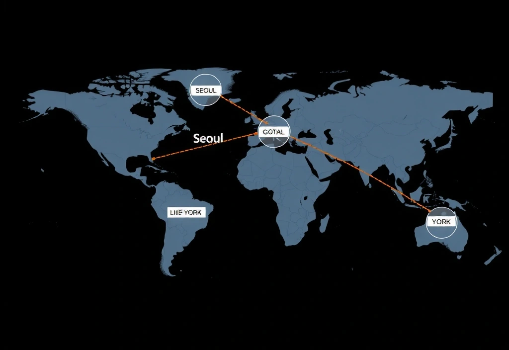 World map showing global presence with office locations